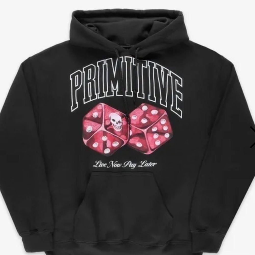 NWT, Primitive Pay Day Pullover Black Hoodie, Size US Men’s Small